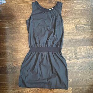 Standard James Perse Black Sleeveless Cotton Tank Mini Dress-Medium